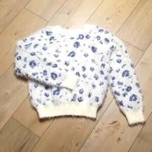 Eyelash pullover long sleeve sweater